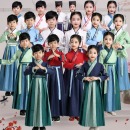 儿童古装汉服女童国学男童小学生表演服三字经书童开笔礼演出服装（租赁）