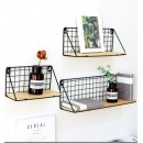 墙上置物架浴室壁挂卫生间收纳架免打孔卧室铁艺挂墙路由器托架