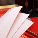 红蜡纸对联染彩绘春联纸加厚空白手写红纸福字祥云龙纹结婚 对联书法作品纸春联