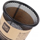 得力(Deli) 9172 金属网状笔筒 圆形 黑色