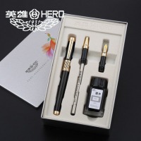 HERO英雄1311钢笔三件套礼盒装签字笔弯尖美工笔学生成人书法练字男女商务礼品笔礼物