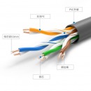 原装超五类网线【工程版0.5±0.01mm】CAT5e纯铜线芯 非屏蔽网络线灰色305米 QS2608AT305S