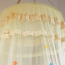 绣球花儿童圆顶蚊帐公主风粉色吊顶吸顶蚊帐学生宿舍床幔