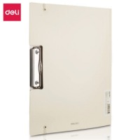 得力72375 A3试卷夹文件夹折页板夹档案资料夹签约本书写垫板夹办公用品资料册卷子收纳神器 米白色 淡黄色