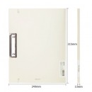 得力72375 A3试卷夹文件夹折页板夹档案资料夹签约本书写垫板夹办公用品资料册卷子收纳神器 米白色 淡黄色
