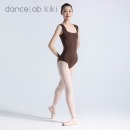 芭蕾舞连体体操体服糖果色宽肩带成人基训练功服