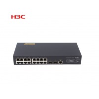 华三（H3C）LS-3100V3-18TP-SI 16口千百兆组合三层网管企业级网络交换机 黑色