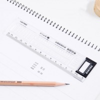 考试尺子透明直尺铅笔书签考试套装学生文具塑料长尺学习用品儿童格尺