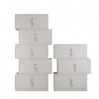 分体铁皮柜文件柜档案柜资料柜凭证柜办公室钢制储物柜铁柜（850*390*360）