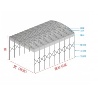 国产遮阳棚伸缩式雨棚 大型移动推拉雨棚夜市排挡帐篷收缩遮阳蓬停车棚活动仓库伸缩棚子 定做其