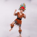 非洲鼓演出服儿童原始人猎人表演服印第安人舞蹈服幼儿野人服装