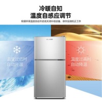 奥克斯（AUX） 迷你冰箱小 小型双门电冰箱家用宿舍冷冻冷藏节能 52升 银色【一天不到半度电】