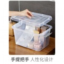 加厚透明塑料收纳箱特大号衣服玩具整理箱有盖储物箱子零食收纳盒