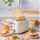 小熊（bear） 烤面包机吐司机 家用多功能早点机轻食机 6档烘烤带防尘盖 DSL-C02K8
