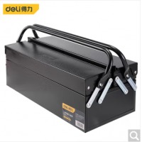 得力(deli) 二层铁盒工具箱双把两层五金工具箱收纳箱DL6231