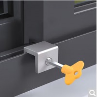 弘工 窗户限位器限位器窗户 单孔铝合金纱窗锁扣 推拉平移门安全锁儿童防护防盗