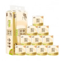 清风（APP）卷纸 原木纯品 3层270段卫生纸*10卷