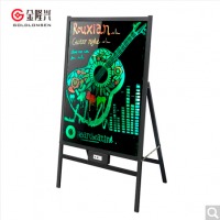 金隆兴广告牌50*70cm电子荧光板一体式支架 LED灯手写荧光广告牌可遥控夜光小黑板发光展示板插电款 6508