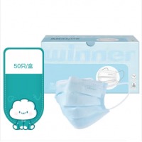 稳健（Winner）一次性口罩50只/盒 三层防护含熔喷层防细菌花粉