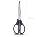 得力(deli)170mm办公家用生活剪刀 1把 办公用品 黑色0603