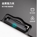 得力(deli)A4竖式折页板夹会议夹 加厚硬文件夹 诗朗诵签约夹板 试卷收纳夹 黑色5016