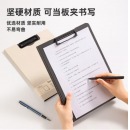 得力(deli)A4竖式折页板夹会议夹 加厚硬文件夹 诗朗诵签约夹板 试卷收纳夹 黑色5016