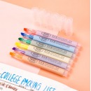 得力(deli)6色荧光笔套装 彩色醒目标记笔 手帐可用水性记号笔6支/盒DL-S624