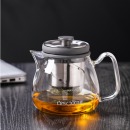 顶壶 耐热玻璃泡茶壶茶水分离飘逸杯全玻璃内胆飘逸壶家用电陶炉煮茶器懒人泡茶器办公室功夫茶具 D19-S