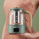 小熊（Bear）养生壶 迷你多功能养生杯办公室mini小型花茶壶煮茶器煮粥杯0.8L玻璃电热烧水壶 YSH-C08T1 复古绿