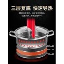 鸳鸯锅304不锈钢电磁炉专用加厚火锅锅家用涮锅火锅盆锅具