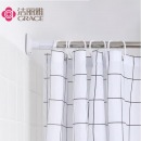 洁丽雅浴帘杆免打孔晾衣杆伸缩杆不锈钢浴室窗帘杆门帘杆衣柜撑杆置物杆