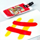 中盛画材 黑色丙烯颜料袋装补充装 手绘涂鸦石头画不掉色防水彩绘颜料补充包流体