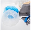 安美尚（ams）一次性帽子头套 无纺布 厨房条形帽防污防尘头罩 白色双筋