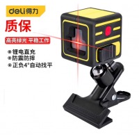 得力（deli）绿光红光水平仪2线激光高精度强光投线仪投线仪平水仪 测量工具 红光水平仪DL332102