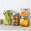 乐扣乐扣（LocknLock）玻璃储物罐简约密封防潮储物瓶可视瓶盖加厚玻璃保鲜罐零食谷物杂粮收纳罐 LLG107-摩登玻璃储物罐-2.1L
