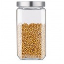 乐扣乐扣（LocknLock）玻璃储物罐简约密封防潮储物瓶可视瓶盖加厚玻璃保鲜罐零食谷物杂粮收纳罐 LLG107-摩登玻璃储物罐-2.1L