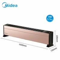 美的（Midea） 石墨烯踢脚线取暖器 家用电暖器客厅电暖气片 WIFI遥控四级防水24小时定时预约 HDY22TH 石墨烯智能款