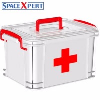 SPACEXPERT 多功能药品收纳箱 家用家庭医药箱急救箱 药品整理箱密封盒子