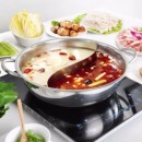 不锈钢鸳鸯火锅锅火锅店专用锅鸳鸯火锅鸳鸯锅电磁炉火锅盆不锈钢鸳鸯锅