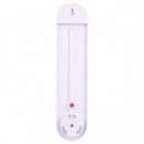 得力(deli)经典挂壁式温度计 家用室内挂壁式温度表 高精度婴儿房免电池大棚温湿度计 银色 