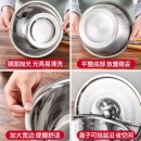 不锈钢油盆加深加厚带盖厨房打蛋盆大汤盆和面盆调料盆味盅盆 特厚12CM盆子（带盖）