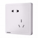 西门子插座面板 10A斜五孔插座 二三插电源插座 86型暗装 致典雅白色