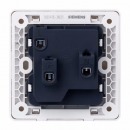 西门子插座面板 10A斜五孔插座 二三插电源插座 86型暗装 致典雅白色
