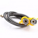 汉轩 不锈钢尖头进水软管单孔冷热水龙头防爆进水管厨房水槽面盆台盆洗菜盆龙头不锈钢编织软管大小头尖头管