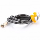 汉轩 不锈钢尖头进水软管单孔冷热水龙头防爆进水管厨房水槽面盆台盆洗菜盆龙头不锈钢编织软管大小头尖头管