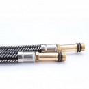 汉轩 不锈钢尖头进水软管单孔冷热水龙头防爆进水管厨房水槽面盆台盆洗菜盆龙头不锈钢编织软管大小头尖头管