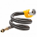 汉轩 不锈钢尖头进水软管单孔冷热水龙头防爆进水管厨房水槽面盆台盆洗菜盆龙头不锈钢编织软管大小头尖头管