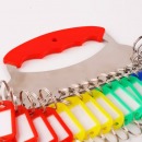 优必利 钥匙盘18位加厚舒适手提金属钥匙板标签分类管理钥匙扣 洒店宾馆房东大钥匙串