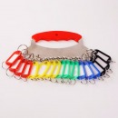 优必利 钥匙盘18位加厚舒适手提金属钥匙板标签分类管理钥匙扣 洒店宾馆房东大钥匙串