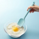 博堡 铲勺不粘锅专用硅胶铲护锅铲防烫不粘大汤勺煎锅平底锅奶锅耐高温铲勺 蓝悦硅胶铲刀BDY-LY663-CD